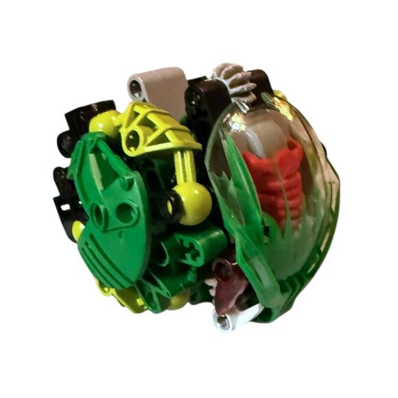 Vintage LEGO BIONICLE Lehvak Green Red 8564 Set with Canister Complete Set - Picture 9 of 13